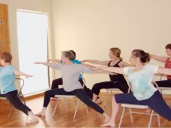 Easing into movement - a chair yoga session for those recovering from illness or in chronic pain.